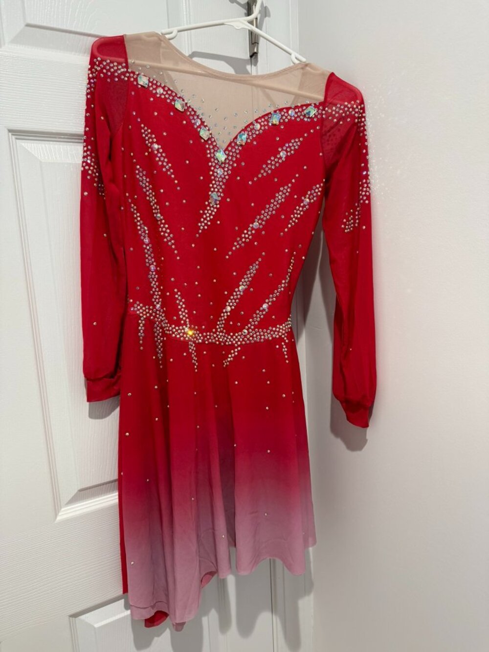 Women's Red Figure Skating Dress (Size Small)